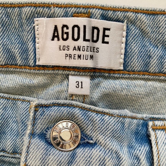 NWT AGOLDE Quinn Blue Denim Jean Skirt - Picture 5 of 10
